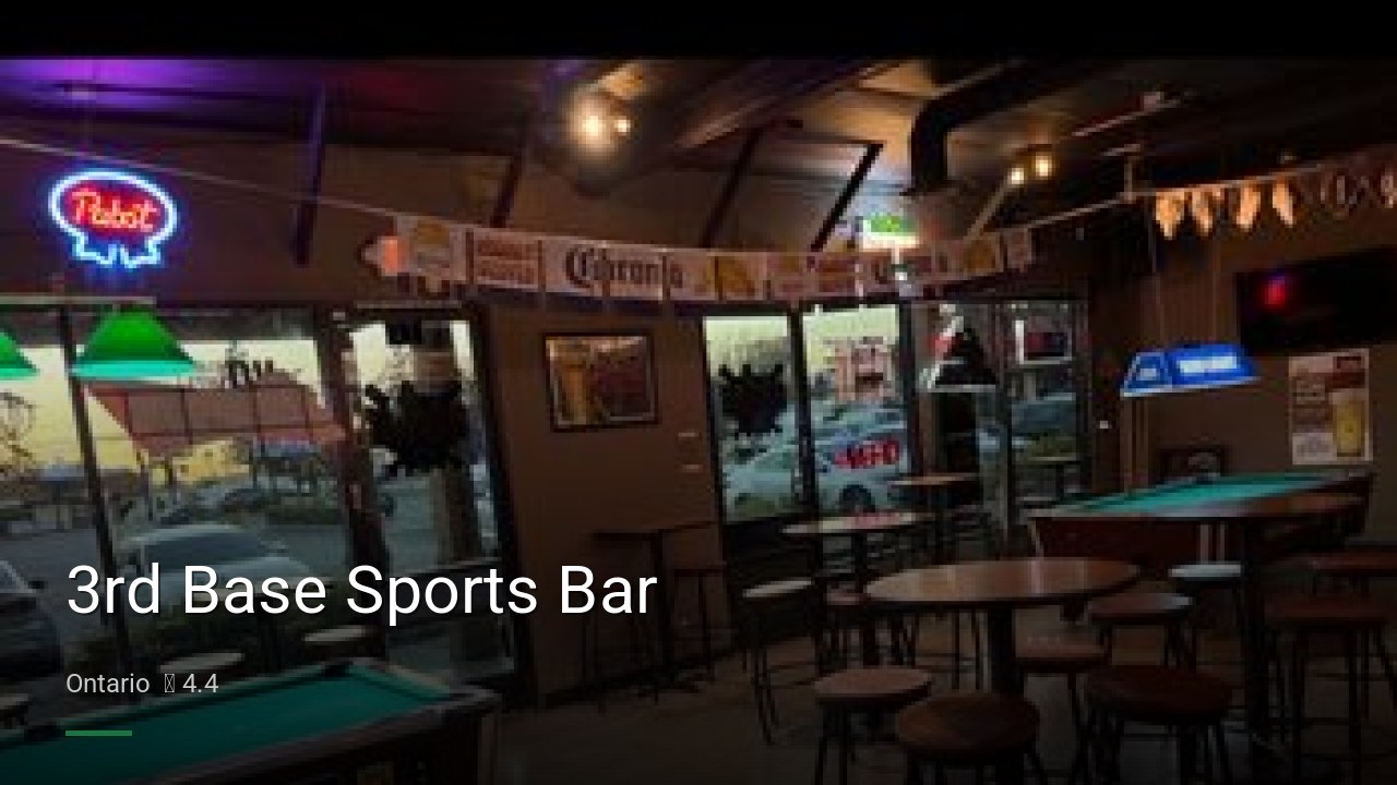 3rd Base Sports Bar - Sports Bars in Ontario