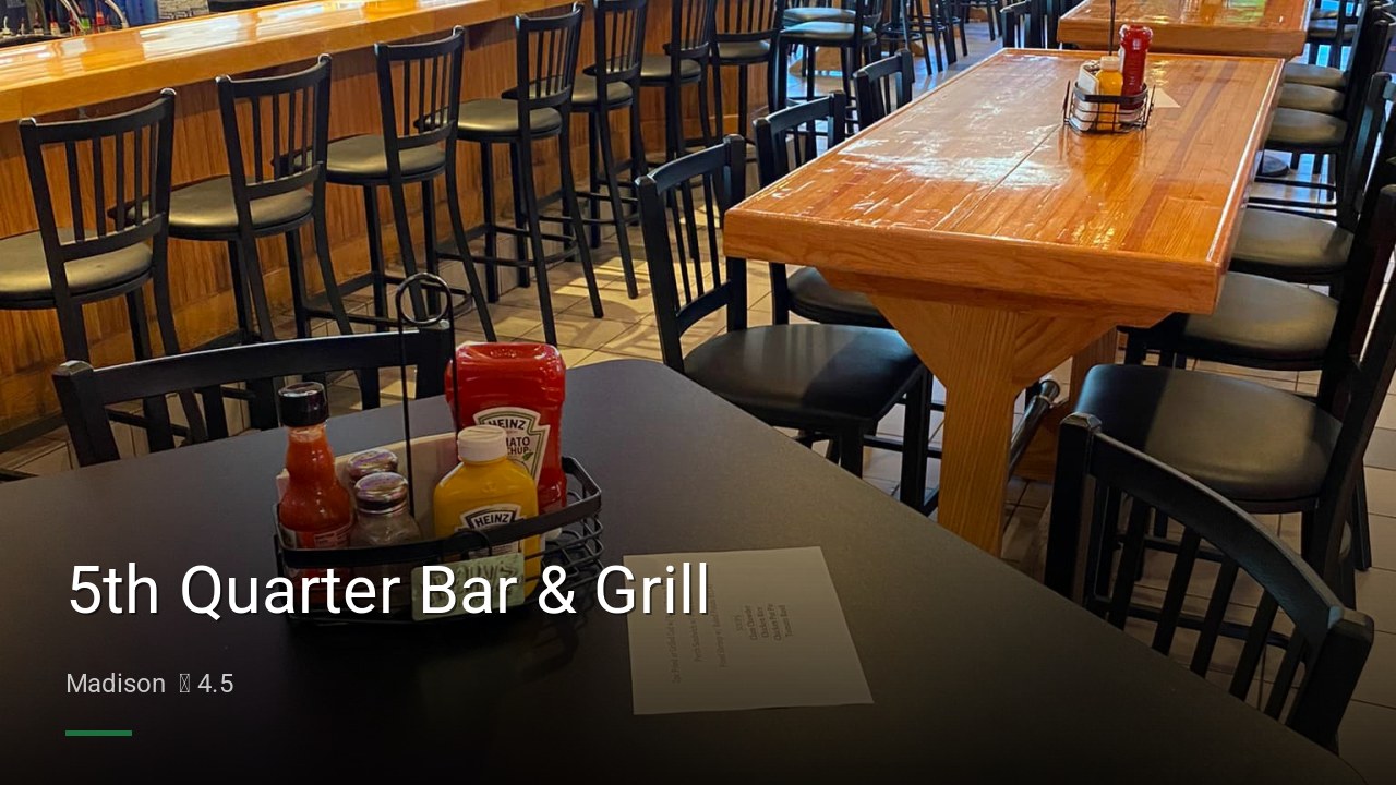 5th Quarter Bar & Grill - Sports Bars in Madison