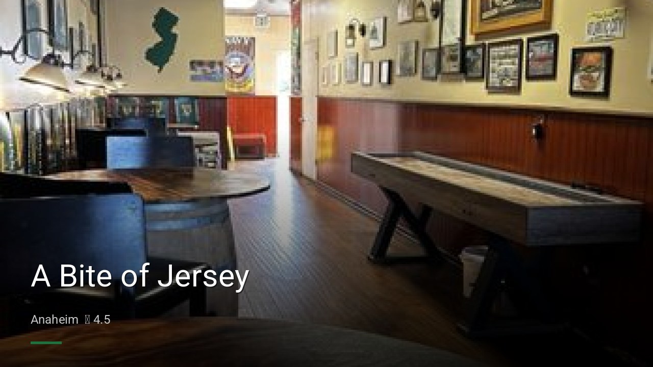 A Bite of Jersey - Sports Bars in Anaheim
