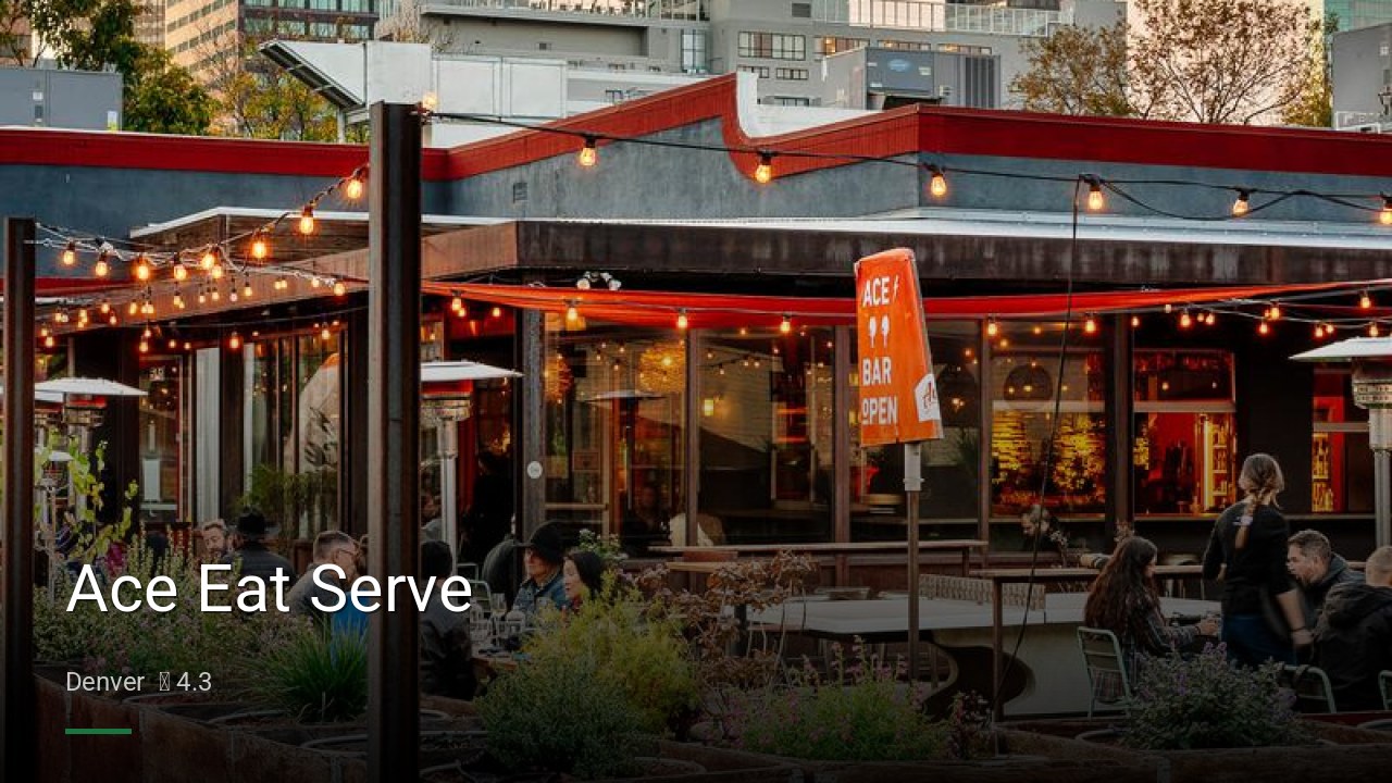 Ace Eat Serve - Sports Bars in Denver