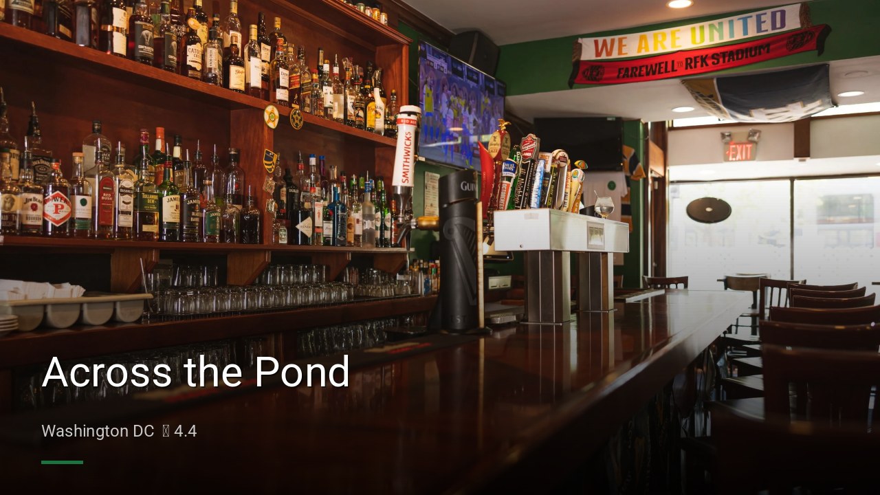 Across the Pond - Sports Bars in Washington DC