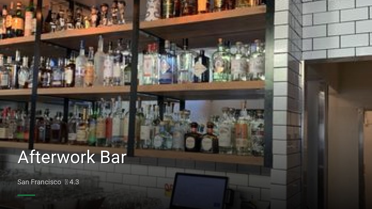 Afterwork Bar - Sports Bars in San Francisco