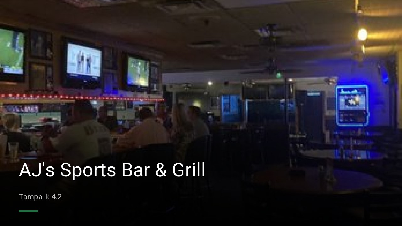 AJ's Sports Bar & Grill - Sports Bars in Tampa