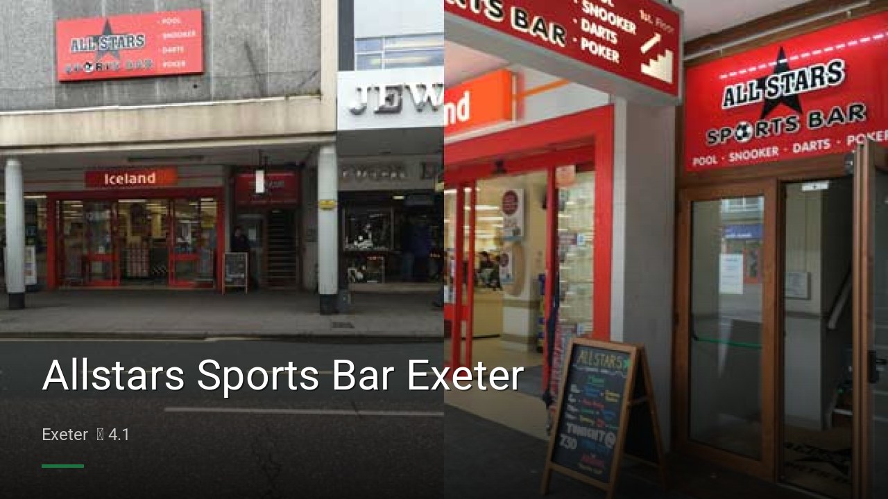 Allstars Sports Bar Exeter - Sports Bars in Exeter
