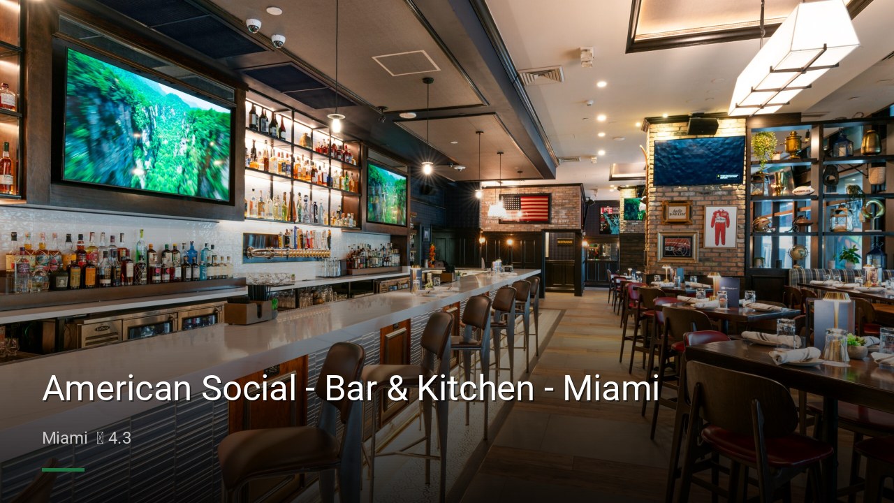 American Social - Bar & Kitchen - Miami - Sports Bars in Miami