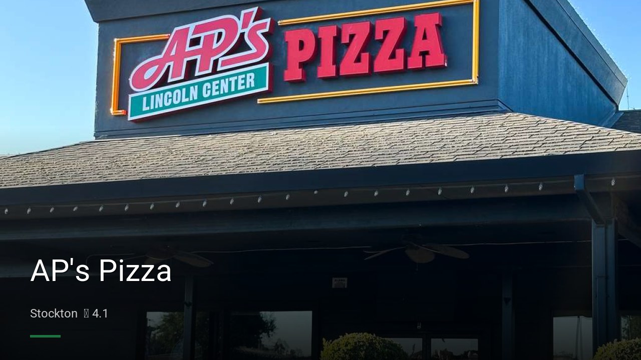 AP's Pizza - Sports Bars in Stockton