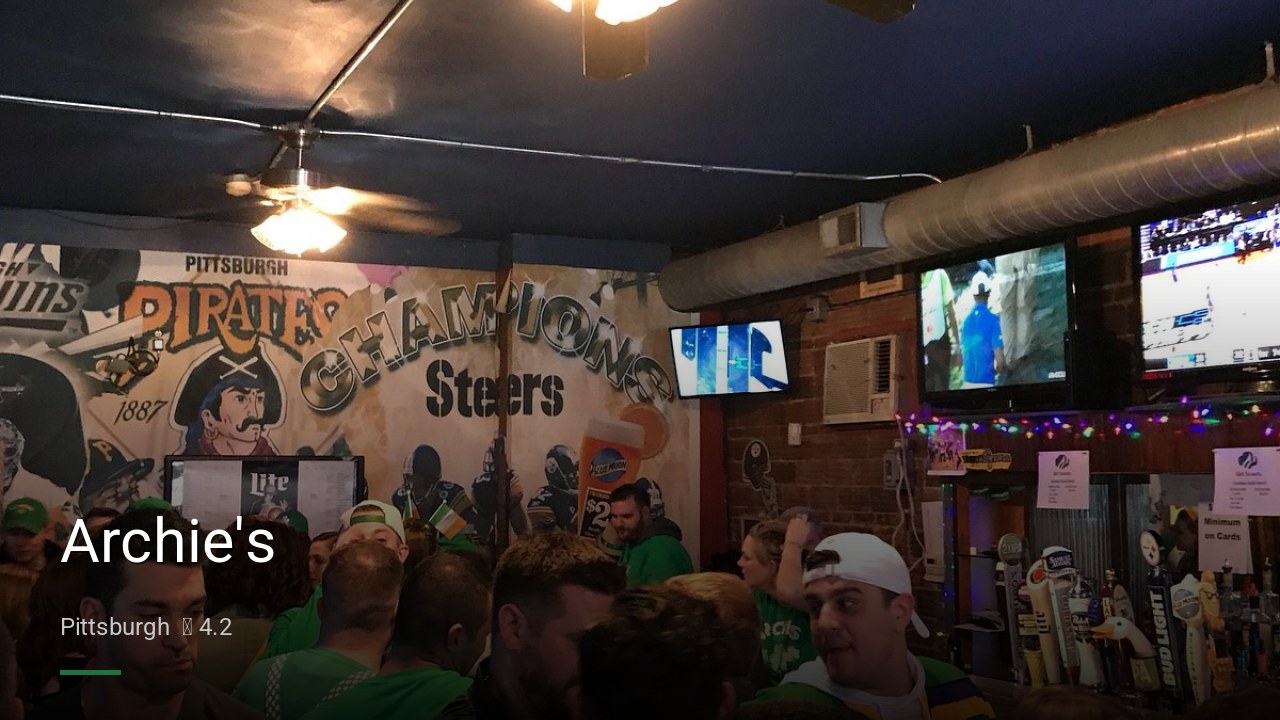 Archie's - Sports Bars in Pittsburgh