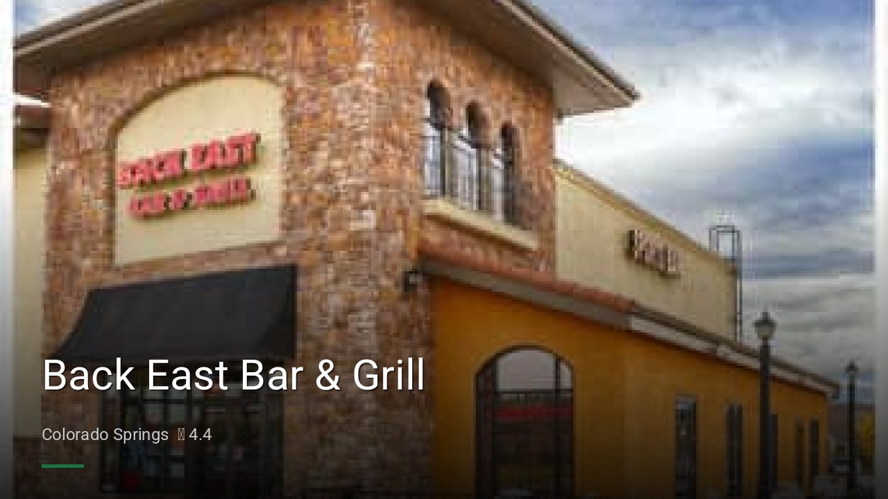 Back East Bar & Grill - Sports Bars in Colorado Springs