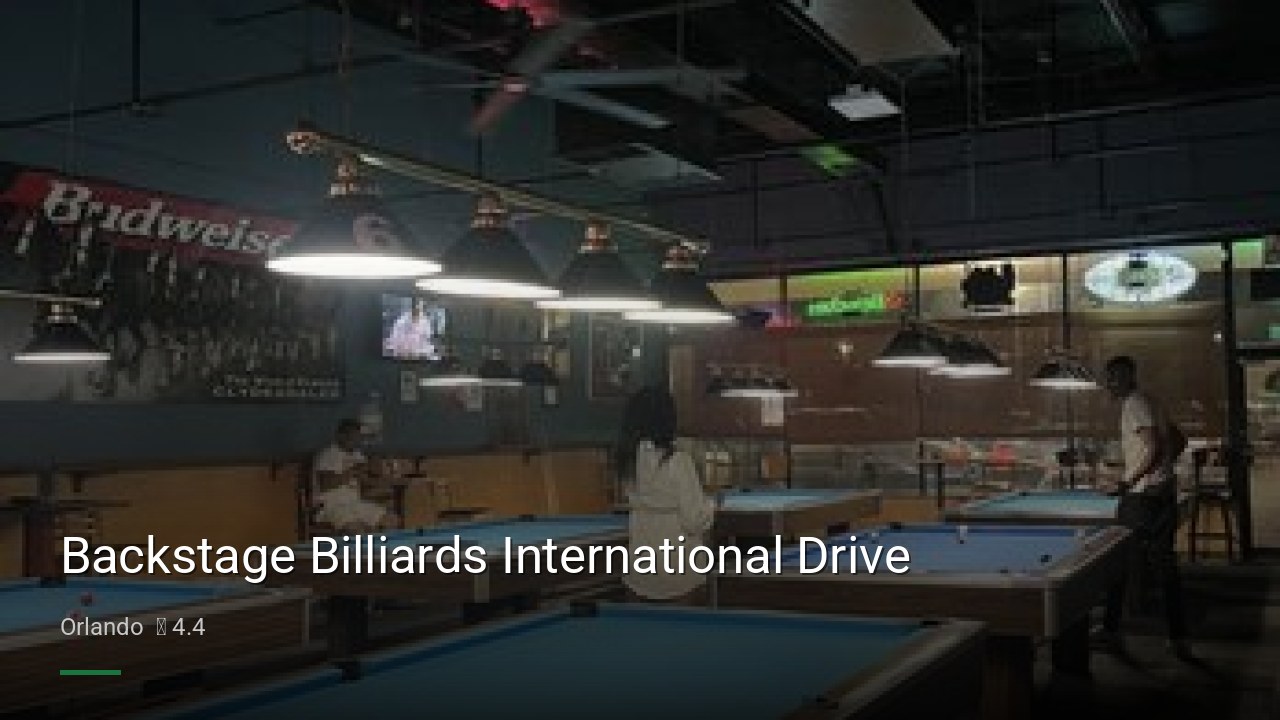 Backstage Billiards International Drive - Sports Bars in Orlando
