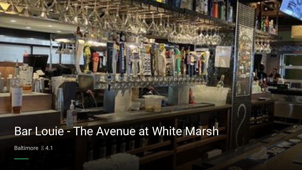 Bar Louie - The Avenue at White Marsh - Sports Bars in Baltimore