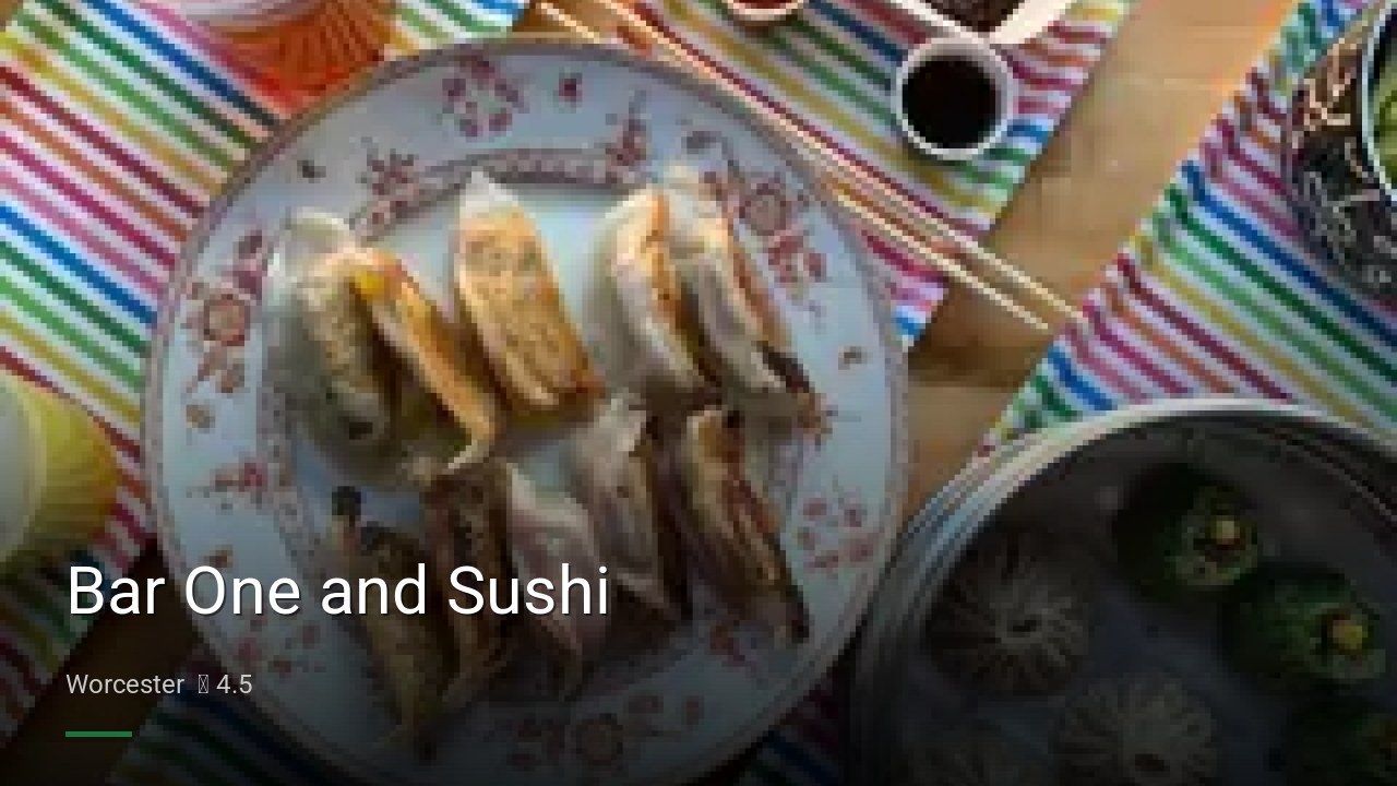 Bar One and Sushi - Sports Bars in Worcester