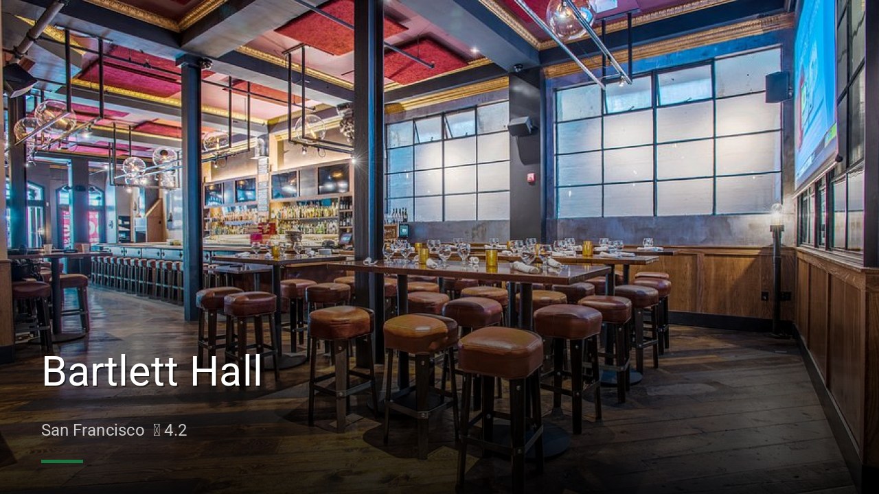 Bartlett Hall - Sports Bars in San Francisco