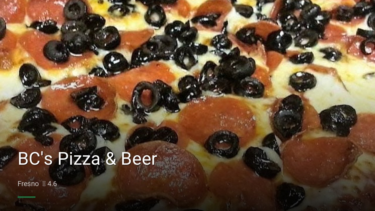 BC's Pizza & Beer - Sports Bars in Fresno