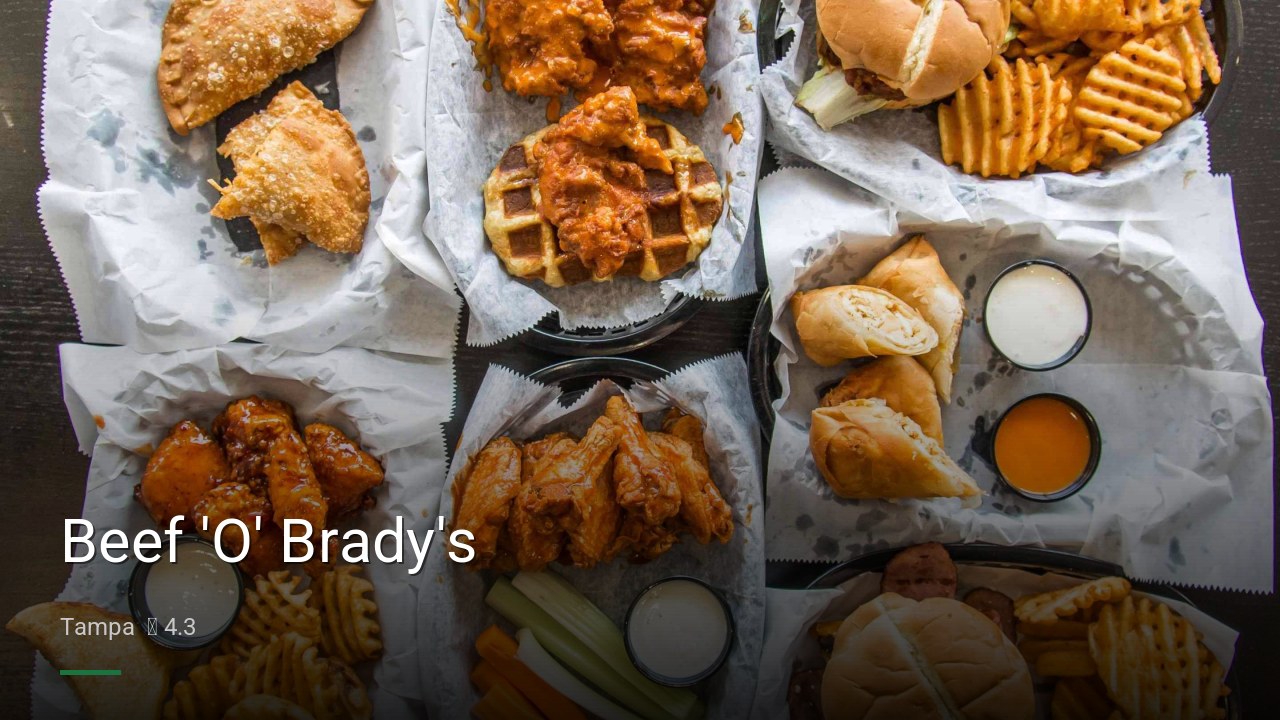 Beef 'O' Brady's - Sports Bars in Tampa
