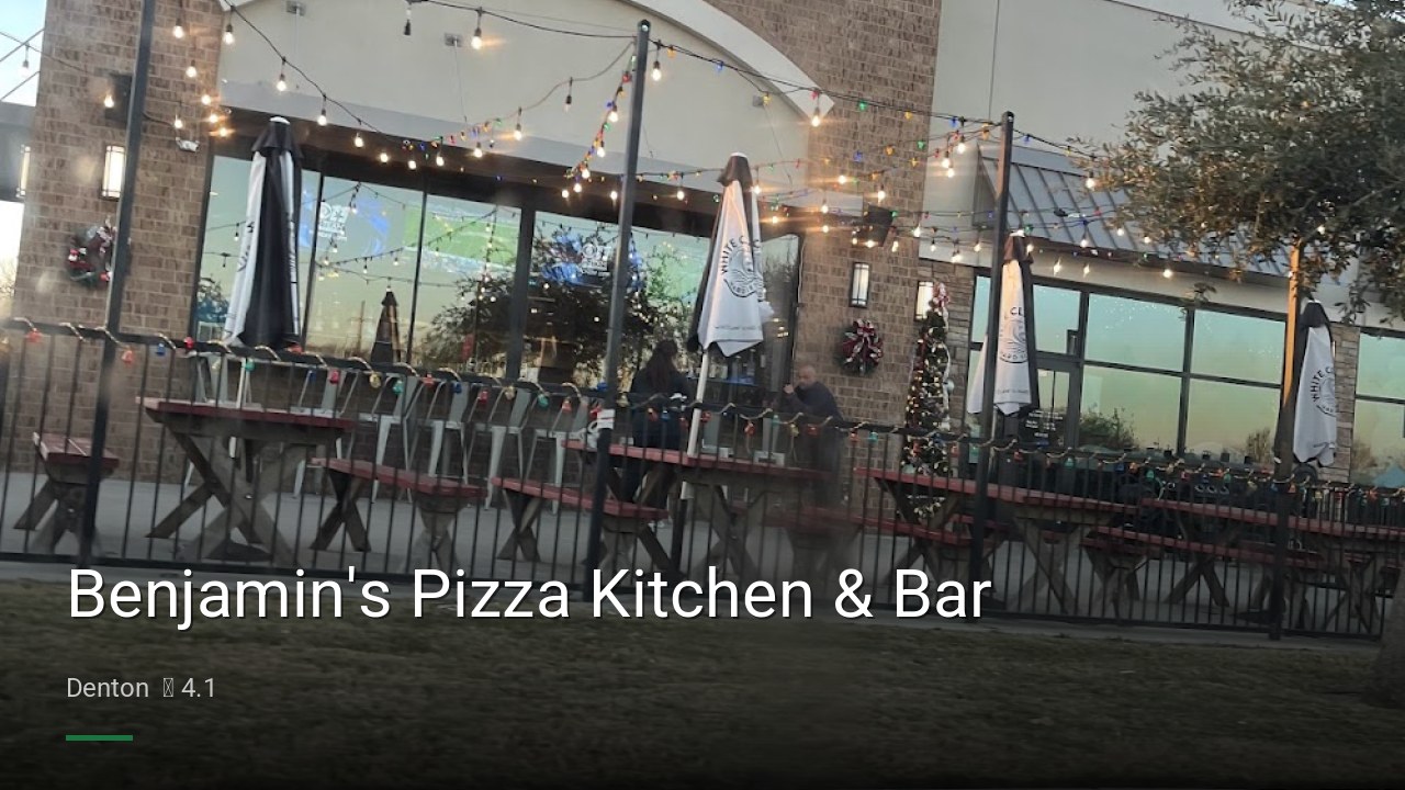 Benjamin's Pizza Kitchen & Bar - Sports Bars in Denton