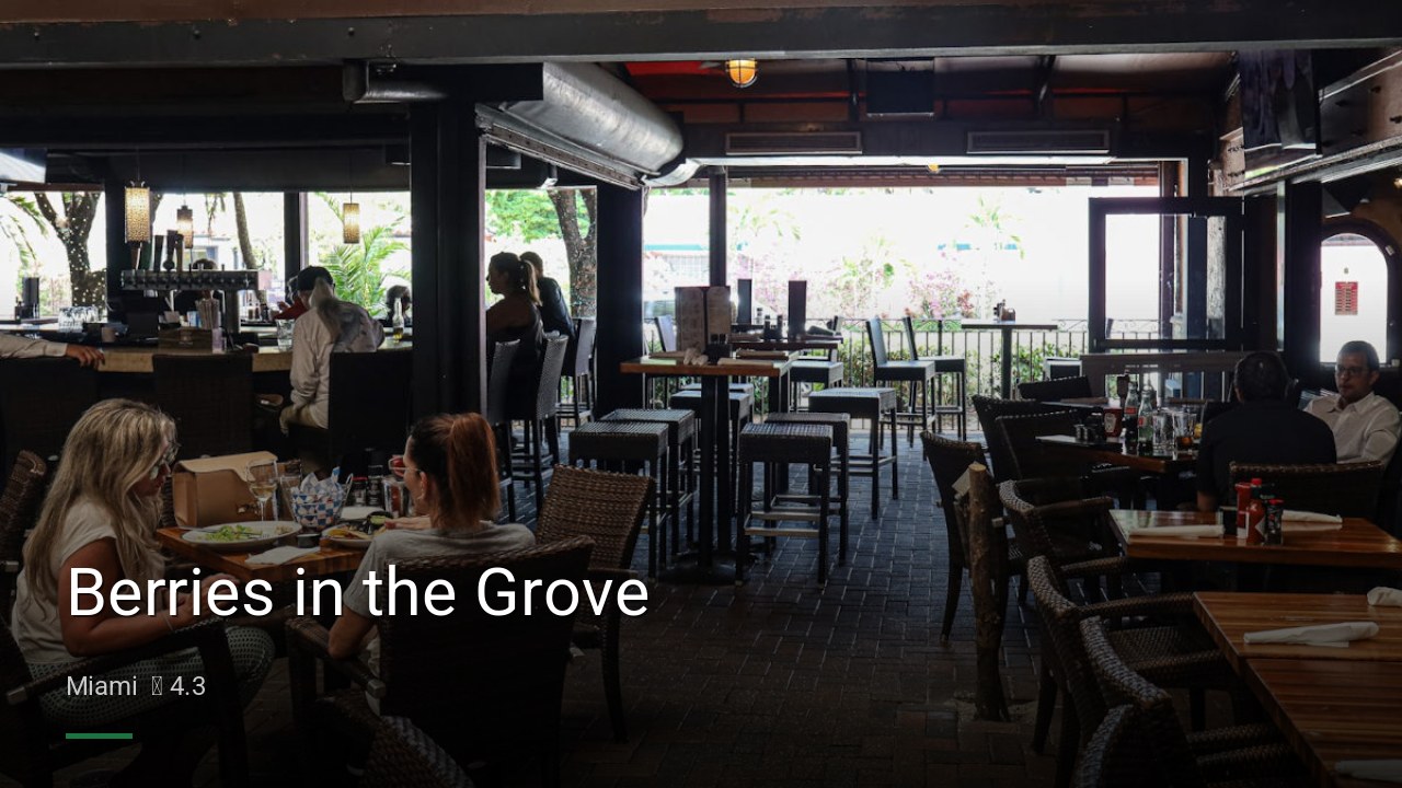 Berries in the Grove - Sports Bars in Miami