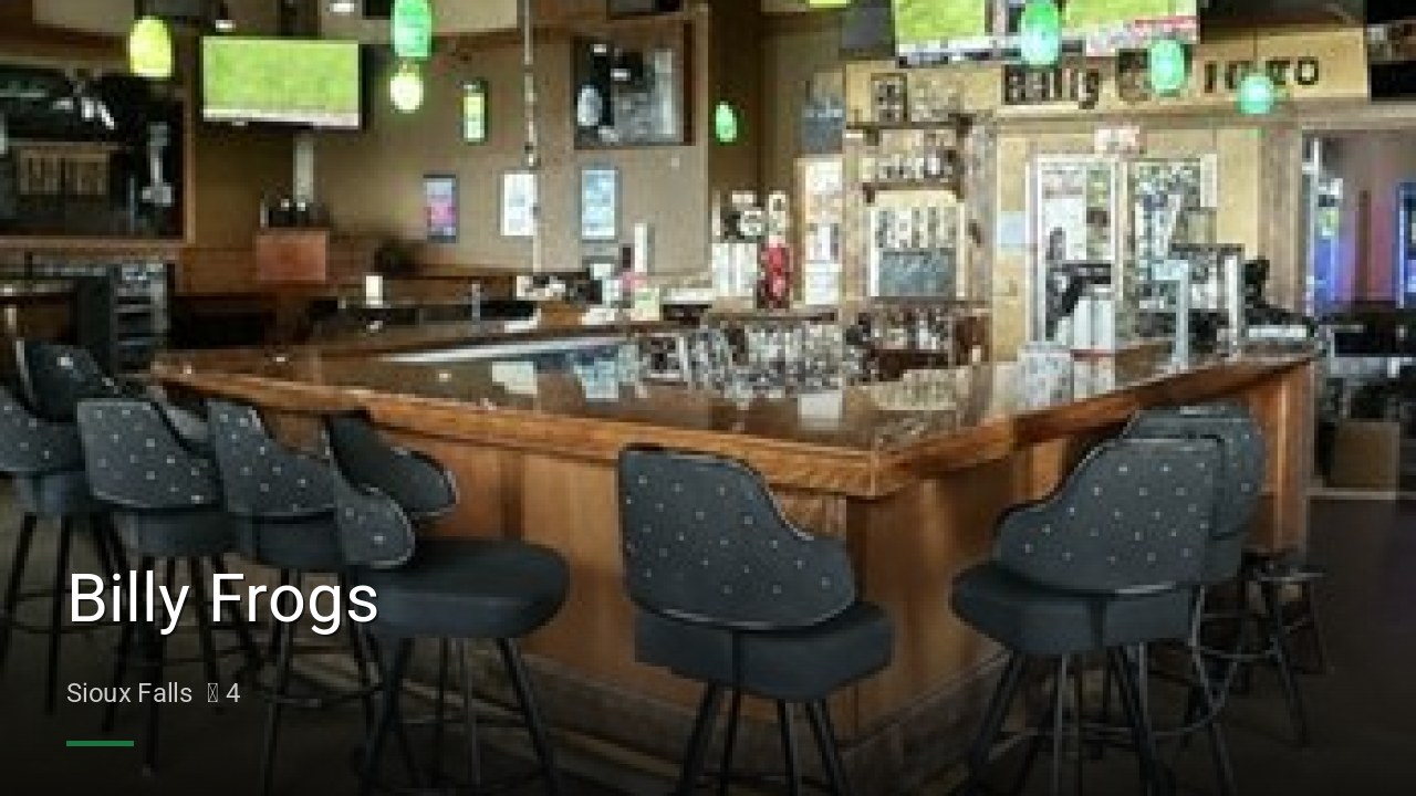 Billy Frogs - Sports Bars in Sioux Falls