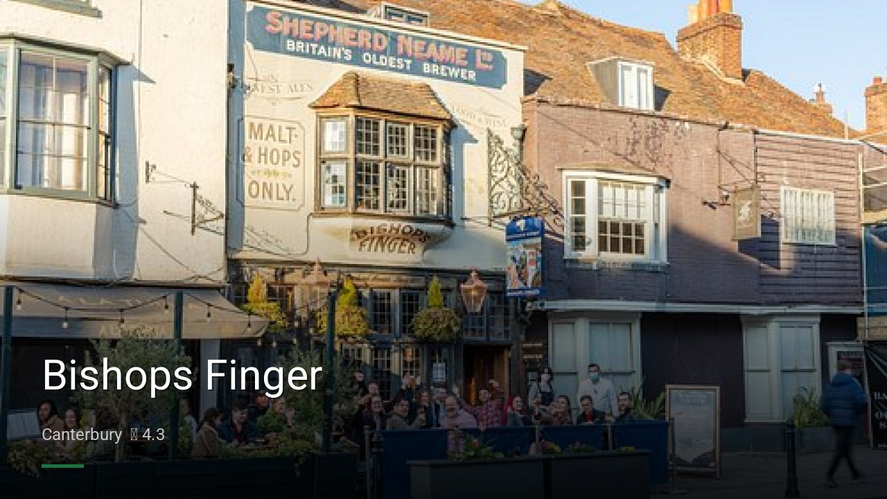 Bishops Finger - Sports Bars in Canterbury