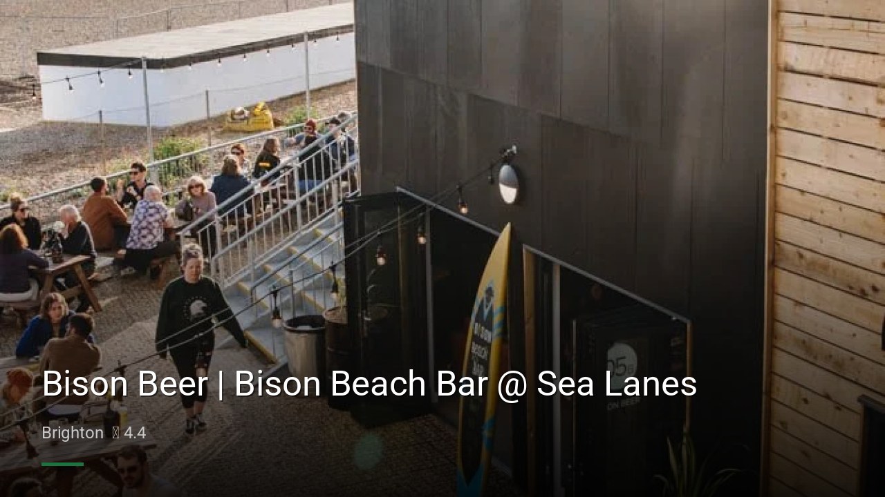 Bison Beer | Bison Beach Bar @ Sea Lanes - Sports Bars in Brighton