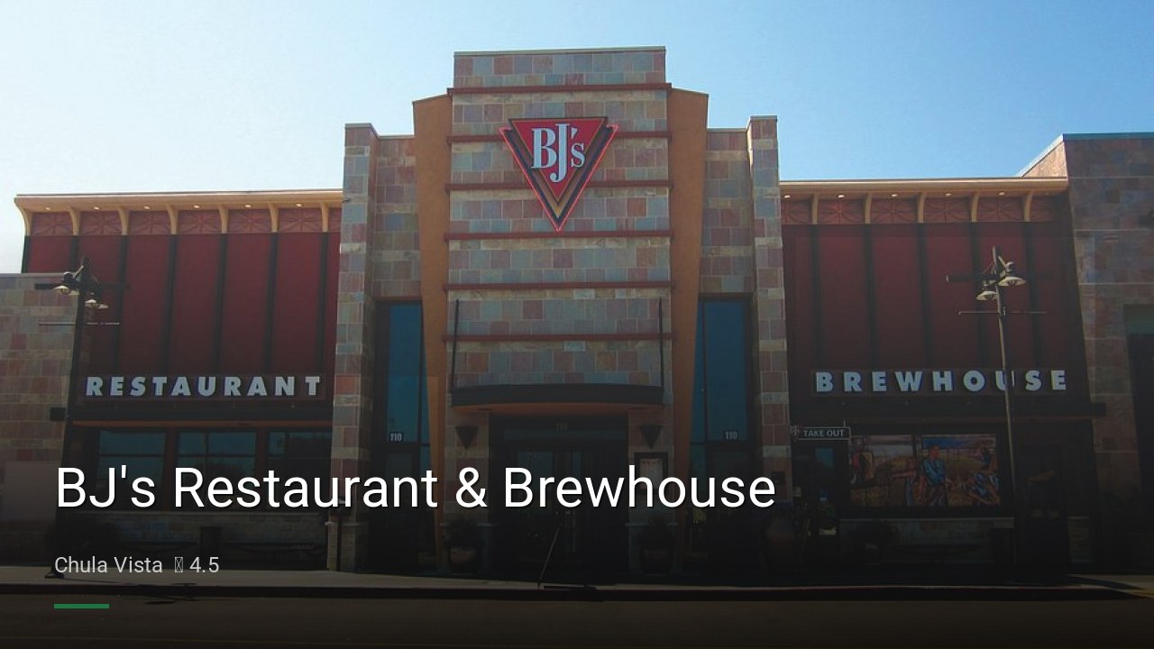 BJ's Restaurant & Brewhouse - Sports Bars in Chula Vista