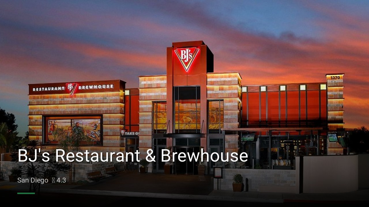 BJ's Restaurant & Brewhouse - Sports Bars in San Diego