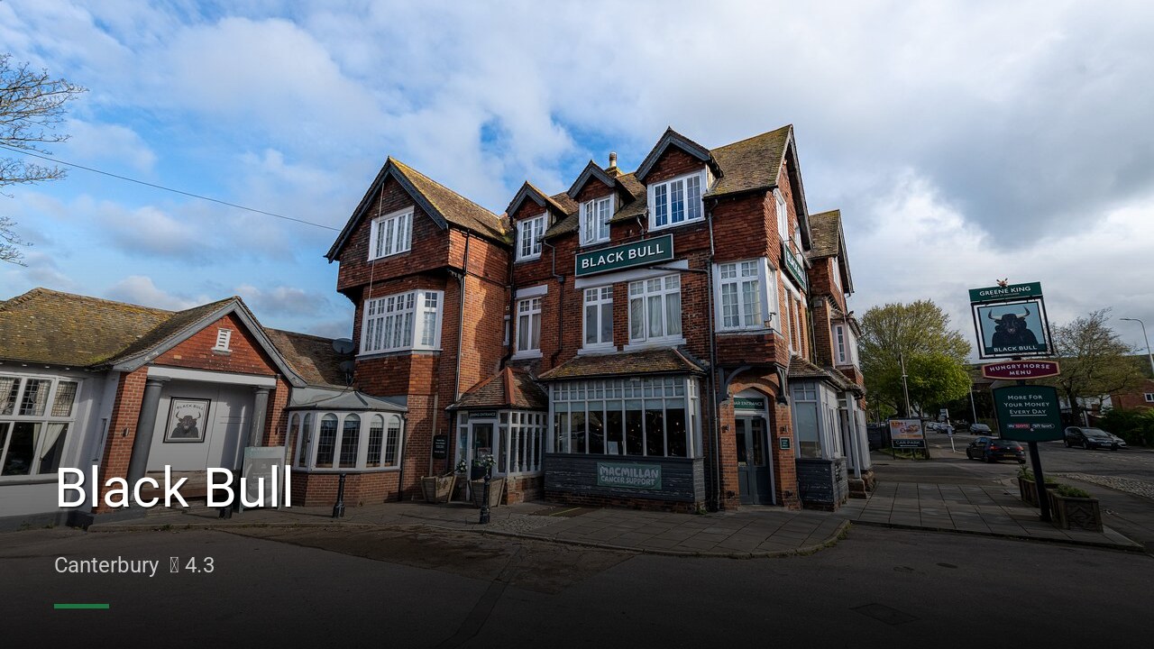 Black Bull - Sports Bars in Canterbury