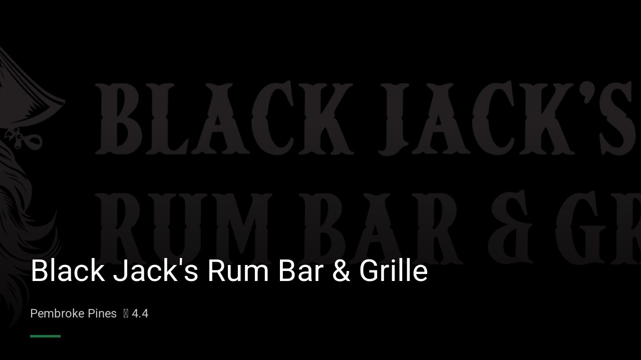 Black Jack's Rum Bar & Grille - Sports Bars in Pembroke Pines
