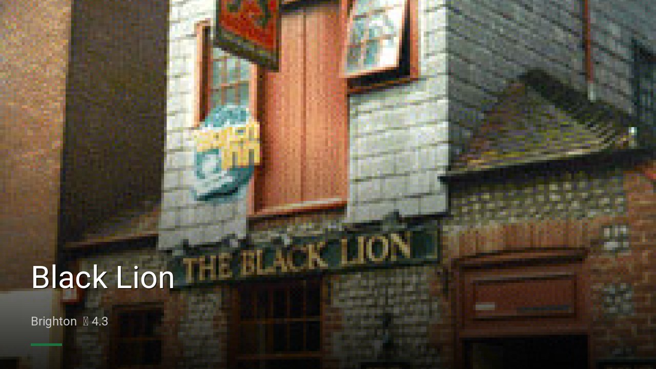 Black Lion - Sports Bars in Brighton