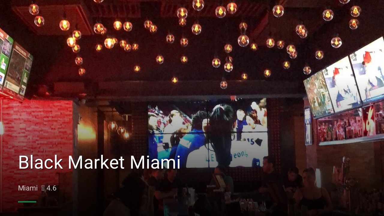 Black Market Miami - Sports Bars in Miami