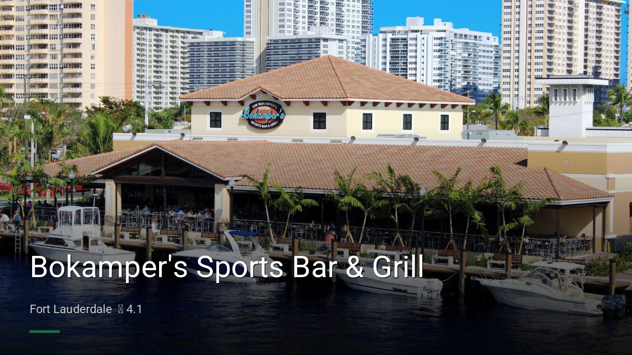 Bokamper's Sports Bar & Grill - Sports Bars in Fort Lauderdale