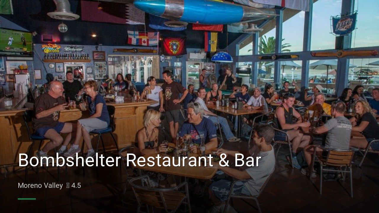 Bombshelter Restaurant & Bar - Sports Bars in Moreno Valley