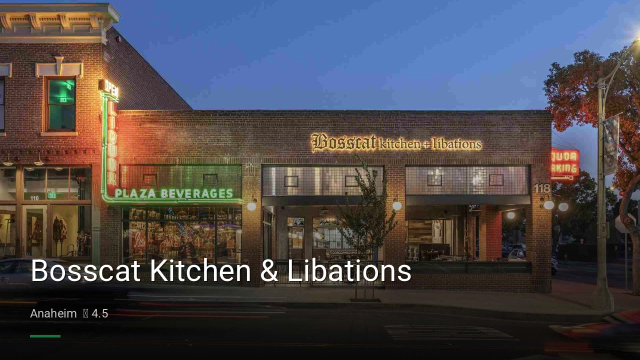 Bosscat Kitchen & Libations - Sports Bars in Anaheim