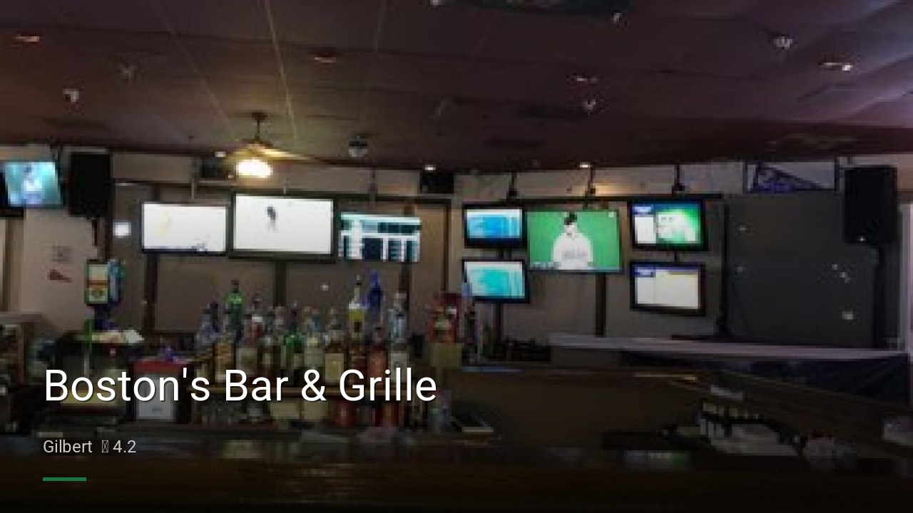 Boston's Bar & Grille - Sports Bars in Gilbert