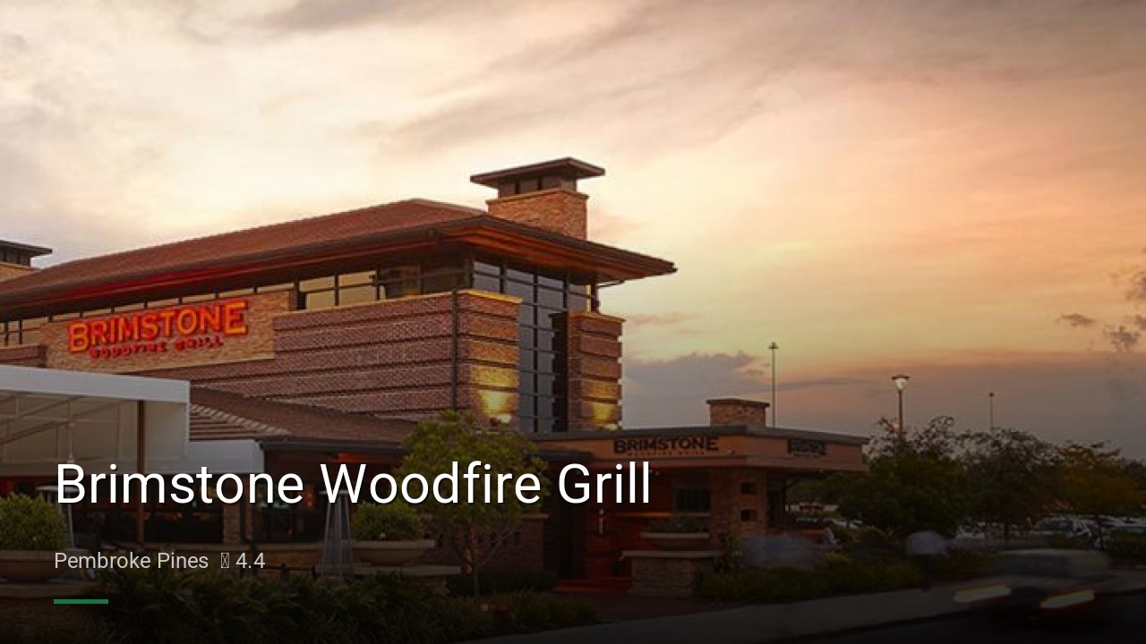 Brimstone Woodfire Grill - Sports Bars in Pembroke Pines