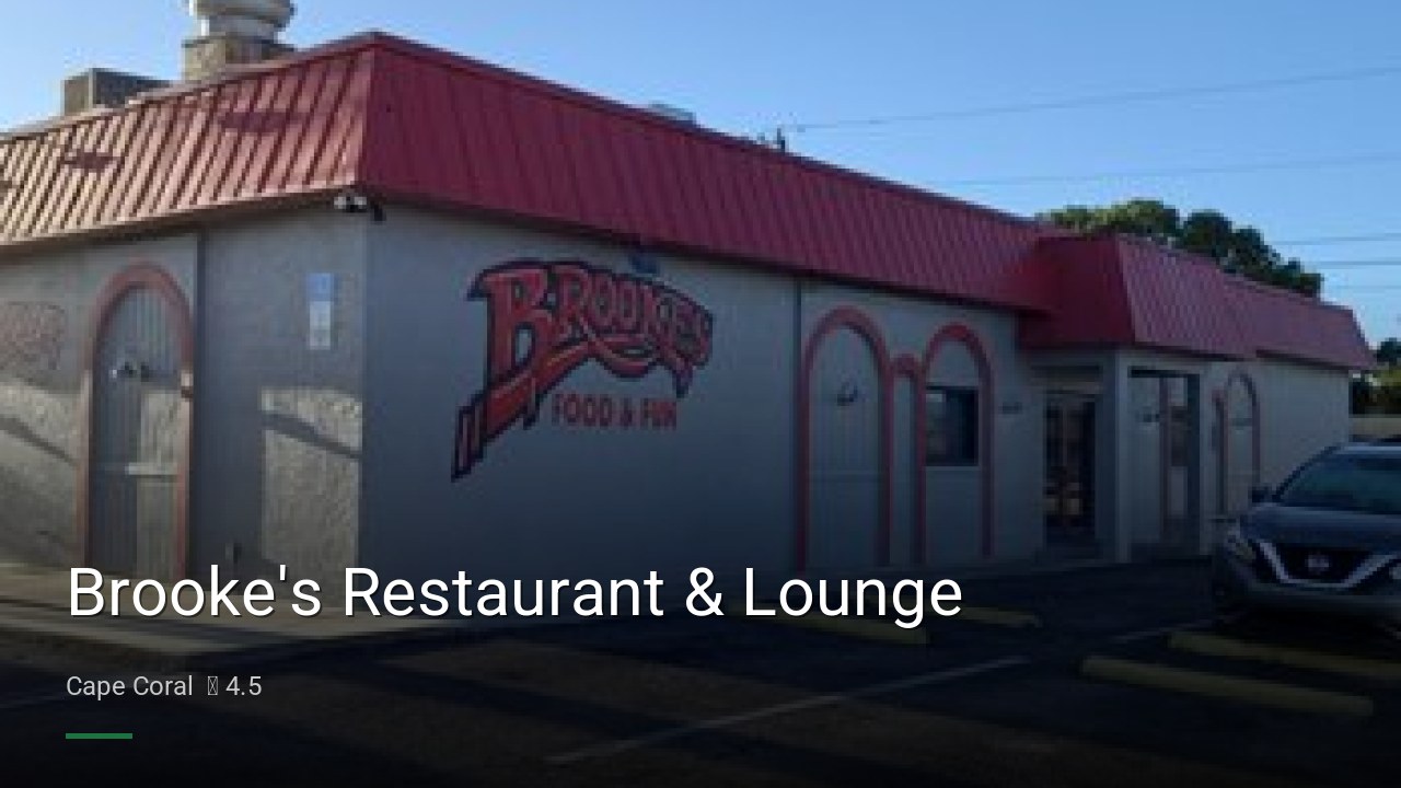 Brooke's Restaurant & Lounge - Sports Bars in Cape Coral