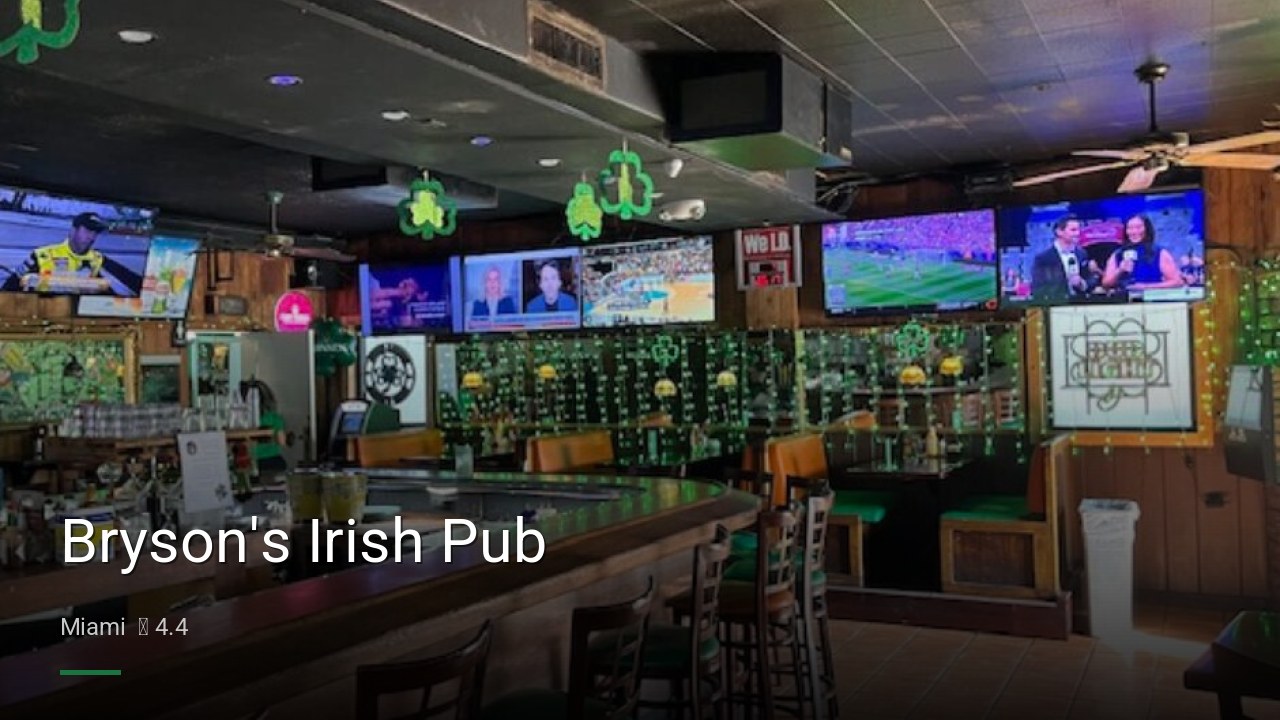 Bryson's Irish Pub - Sports Bars in Miami