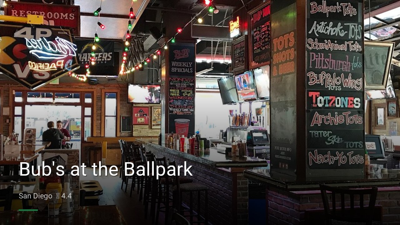 Bub's at the Ballpark - Sports Bars in San Diego