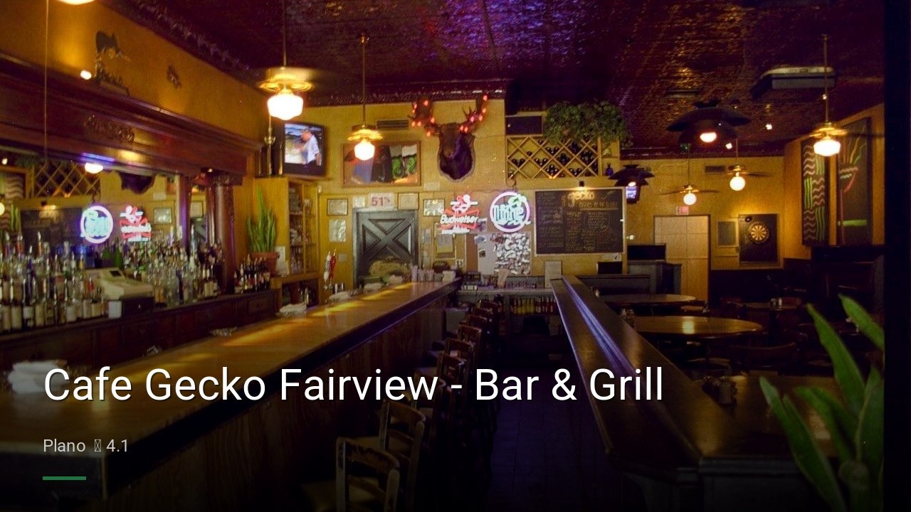 Cafe Gecko Fairview - Bar & Grill - Sports Bars in Plano