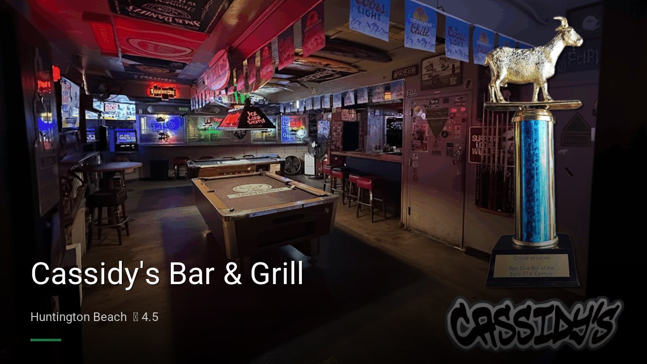 Cassidy's Bar & Grill - Sports Bars in Huntington Beach