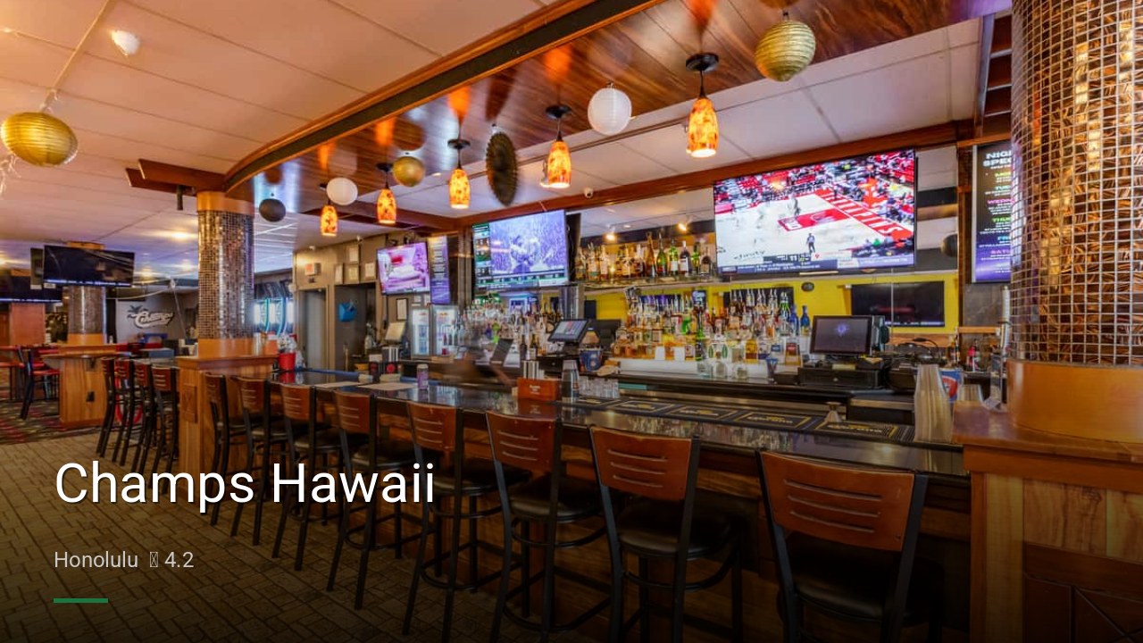 Champs Hawaii - Sports Bars in Honolulu