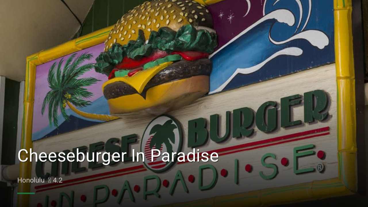 Cheeseburger In Paradise - Sports Bars in Honolulu