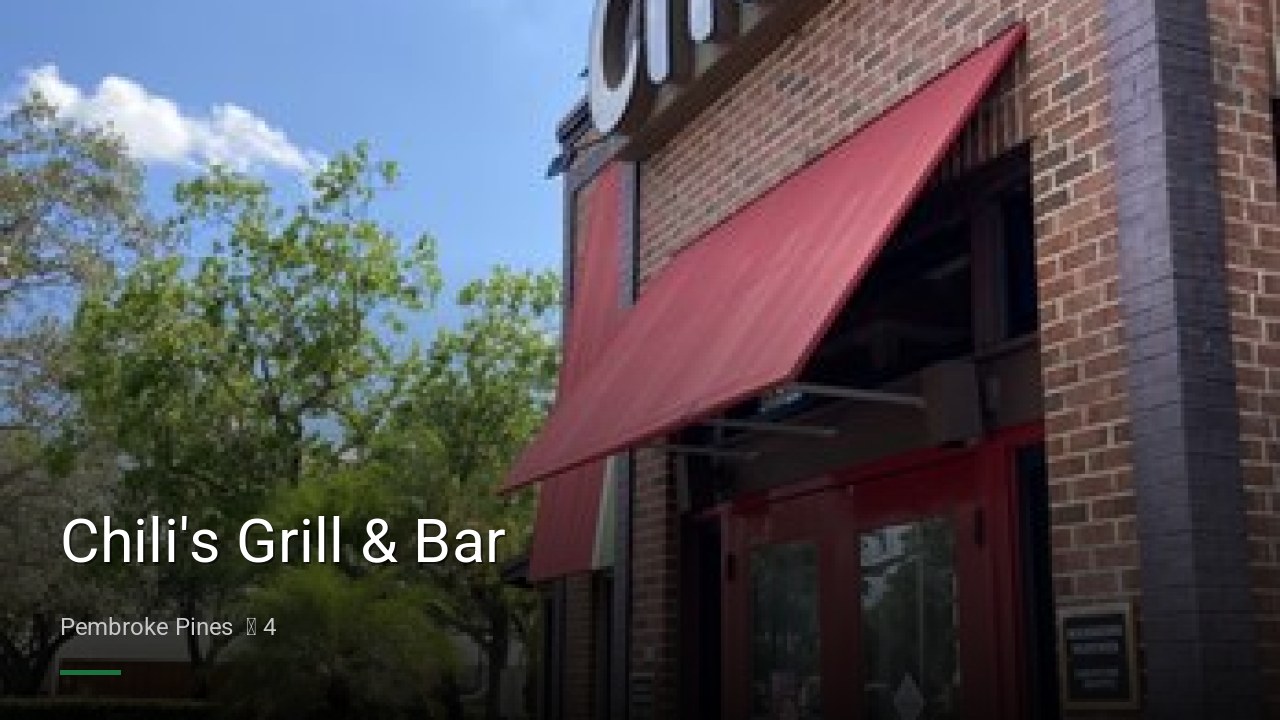 Chili's Grill & Bar - Sports Bars in Pembroke Pines