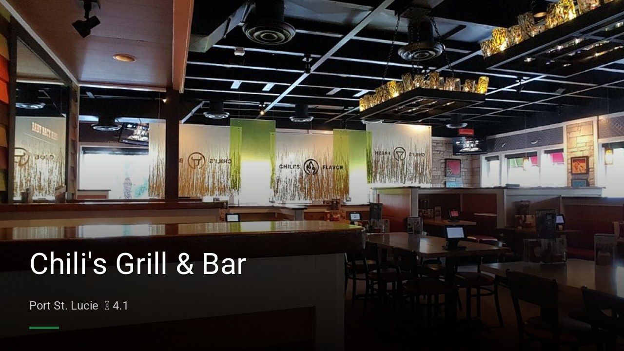 Chili's Grill & Bar - Sports Bars in Port St. Lucie