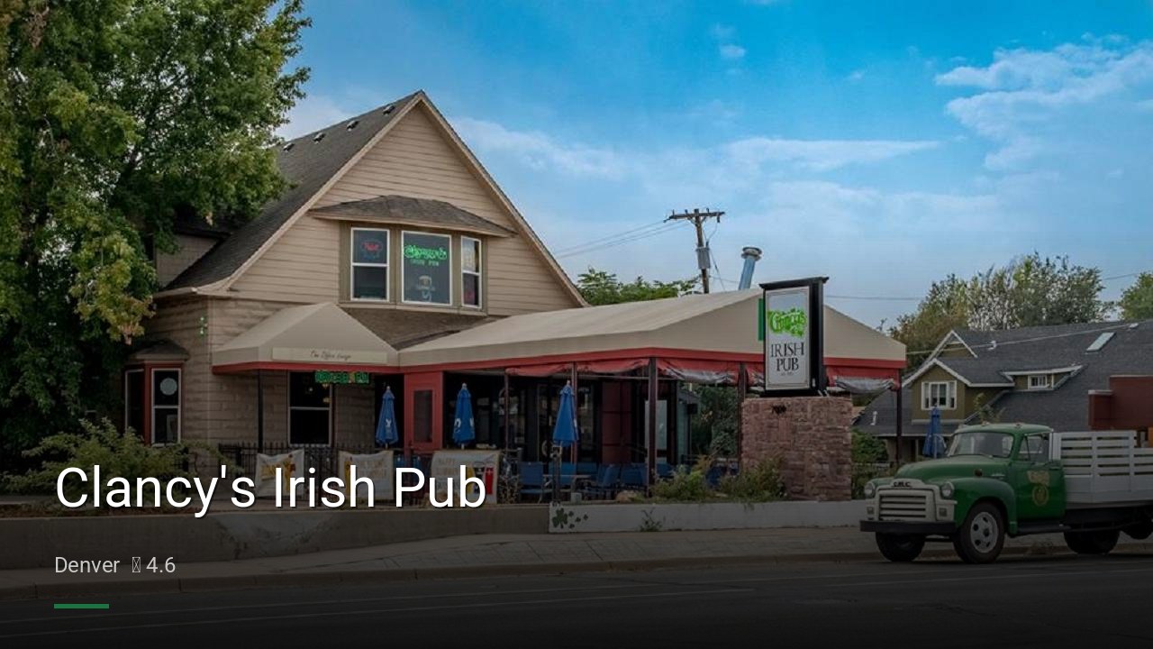 Clancy's Irish Pub - Sports Bars in Denver