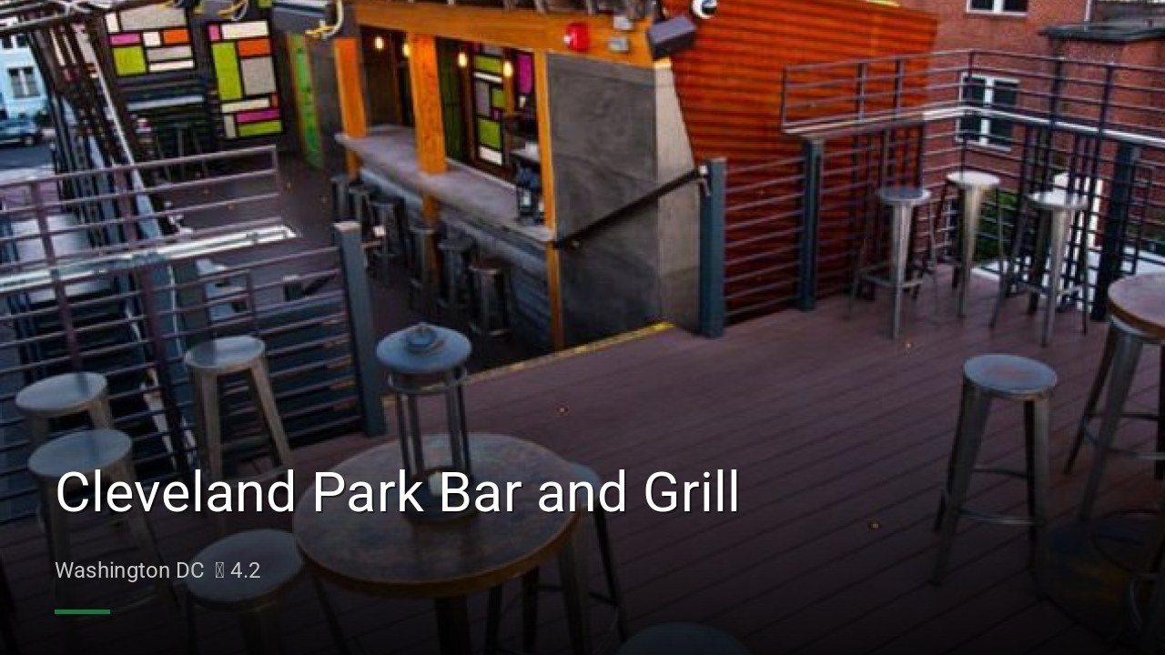 Cleveland Park Bar and Grill - Sports Bars in Washington DC