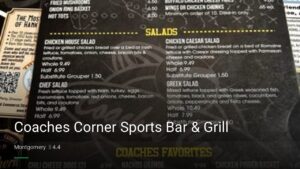 Coaches Corner Sports Bar & Grill — Sports bars in Montgomery