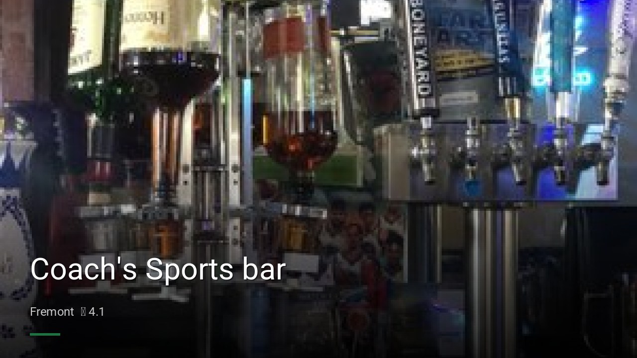 Coach's Sports bar - Sports Bars in Fremont