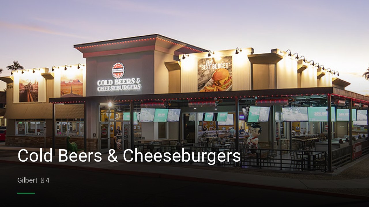 Cold Beers & Cheeseburgers - Sports Bars in Gilbert
