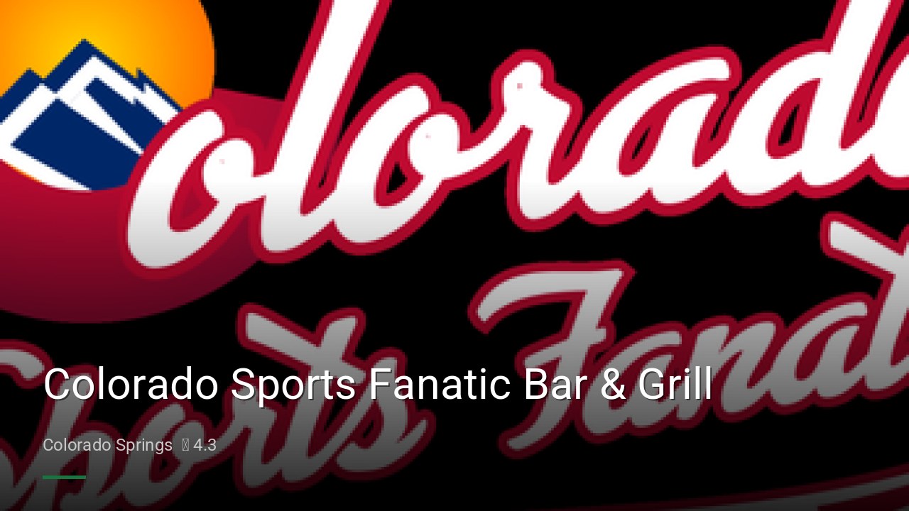 Colorado Sports Fanatic Bar & Grill - Sports Bars in Colorado Springs