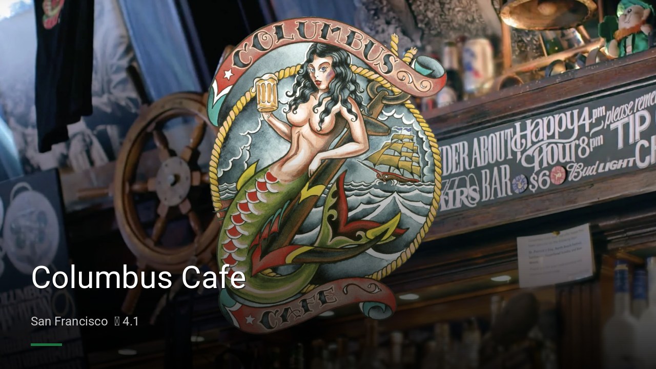 Columbus Cafe - Sports Bars in San Francisco